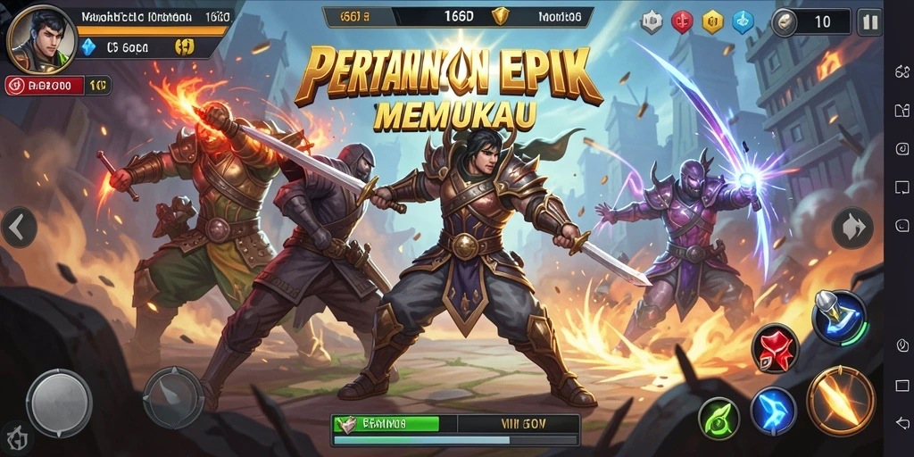 Menampilkan adegan pertarungan seru dalam 66D dengan grafis yang memukau.