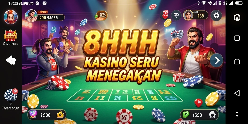Tampilan menarik dari gameplay kasino yang mengasyikkan di 8HHH.