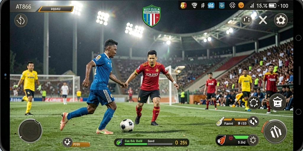 Gameplay seru AT866 yang menegangkan saat bermain sepak bola.