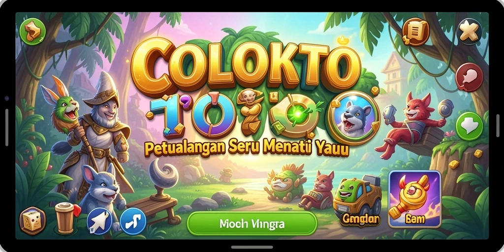 Tampilan utama gameplay COLOKTOTO yang penuh aksi petualangan.