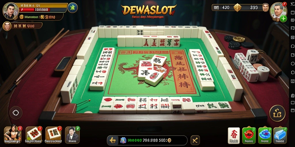Tangkapan layar permainan Mahjong DEWASLOT yang menarik dan interaktif.