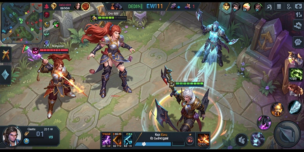 Tampilan gameplay seru dan karakter unik dalam DEWI11.
