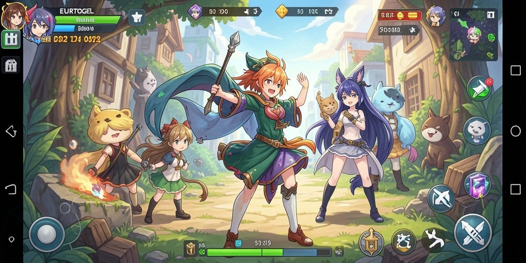 Gameplay menyerupai dunia Anime yang penuh aksi dan petualangan.