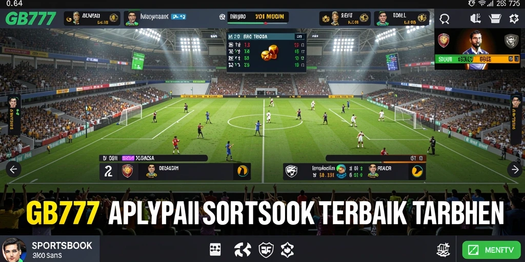 Screenshot utama GB777 menampilkan antarmuka taruhan olahraga yang menarik.