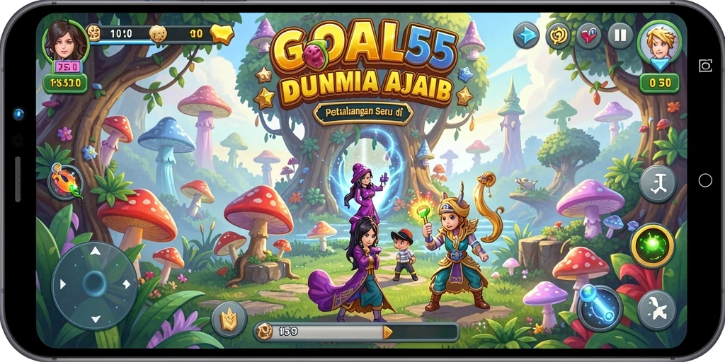 Tampilan gameplay GOAL55 yang menakjubkan di dunia petualangan.