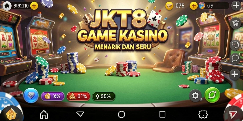Gameplay menarik dari JKT8 yang menampilkan suasana Kasino.