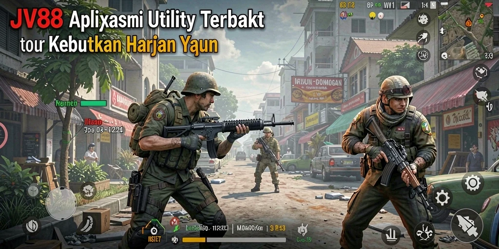 Screenshot JV88 menunjukkan antarmuka yang user-friendly dan fitur-fitur utility.