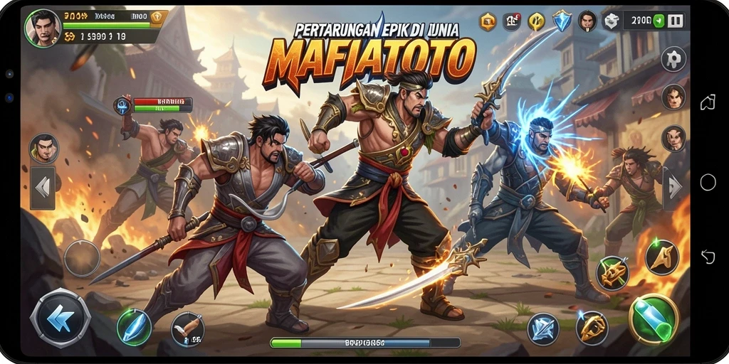 Tampilan gameplay MAFIATOTO dengan aksi pertarungan yang mendebarkan.
