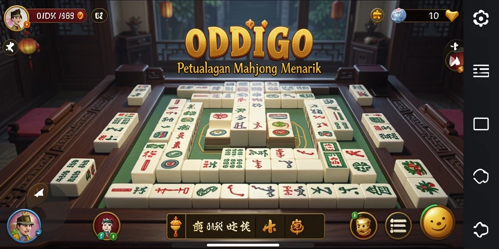 Gameplay seru ODDIGO menampilkan strategi dan keterampilan Mahjong.