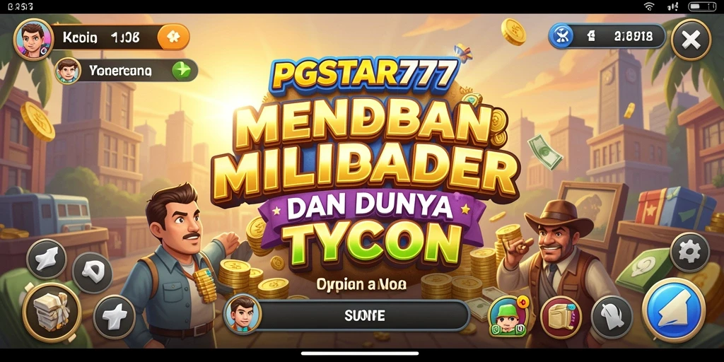 Screenshot PGSTAR777 menampilkan gameplay menarik saat membangun kerajaan bisnis.