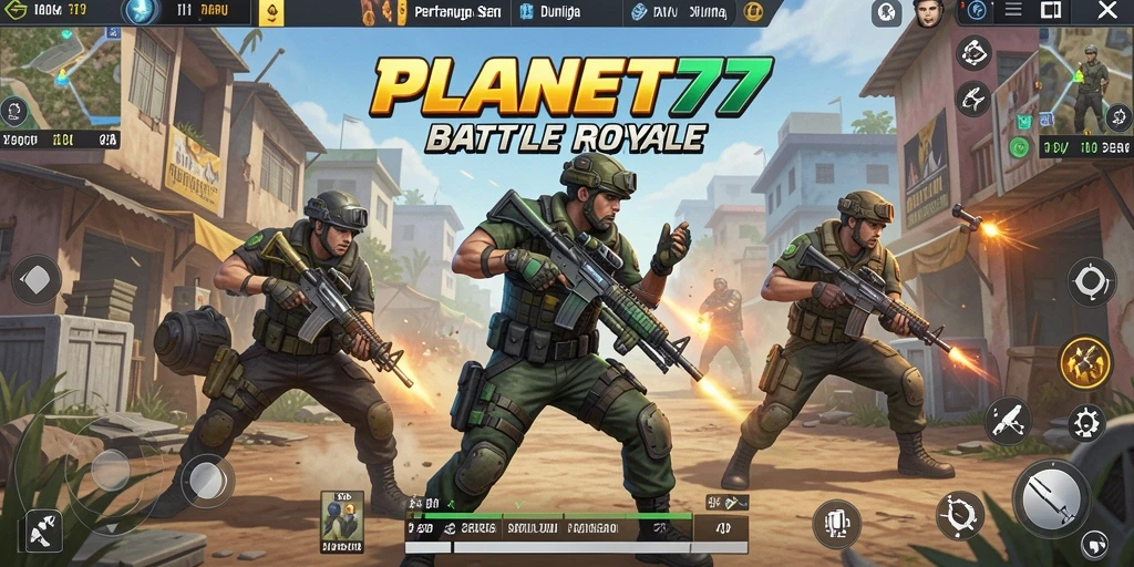 Gameplay seru PLANET77 dalam pertempuran Battle Royale.