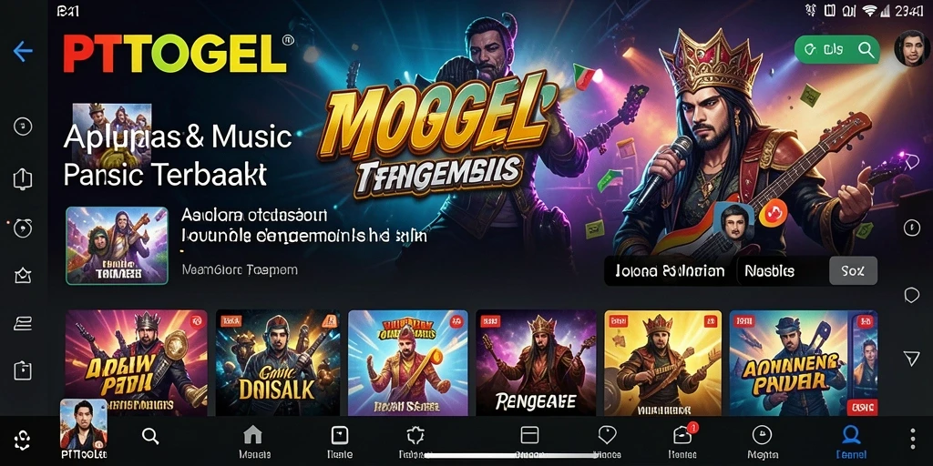 Tampilan gameplay PTTOGEL yang menakjubkan dengan koleksi musik beragam.