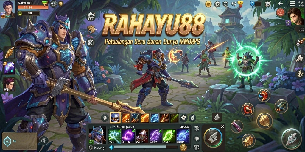 Screenshot RAHAYU88 menampilkan aksi seru dalam pertarungan MMORPG.