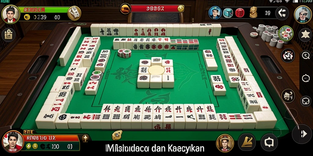 Tampilan gameplay menarik dari RDI88 yang menampilkan desain ubin Mahjong.