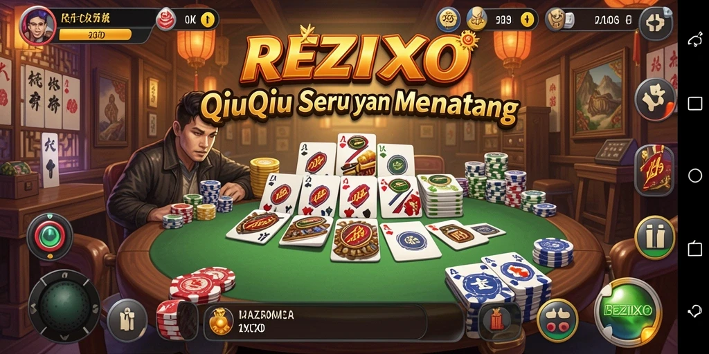 Tangkapan layar utama gameplay QiuQiu yang menegangkan.
