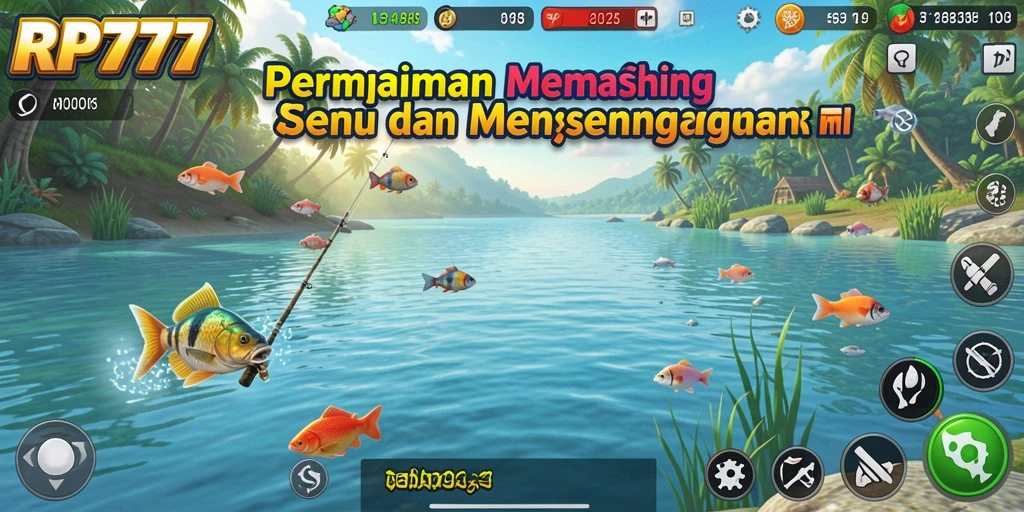 Tangkapan ikan besar dalam gameplay RP777 yang mendebarkan.