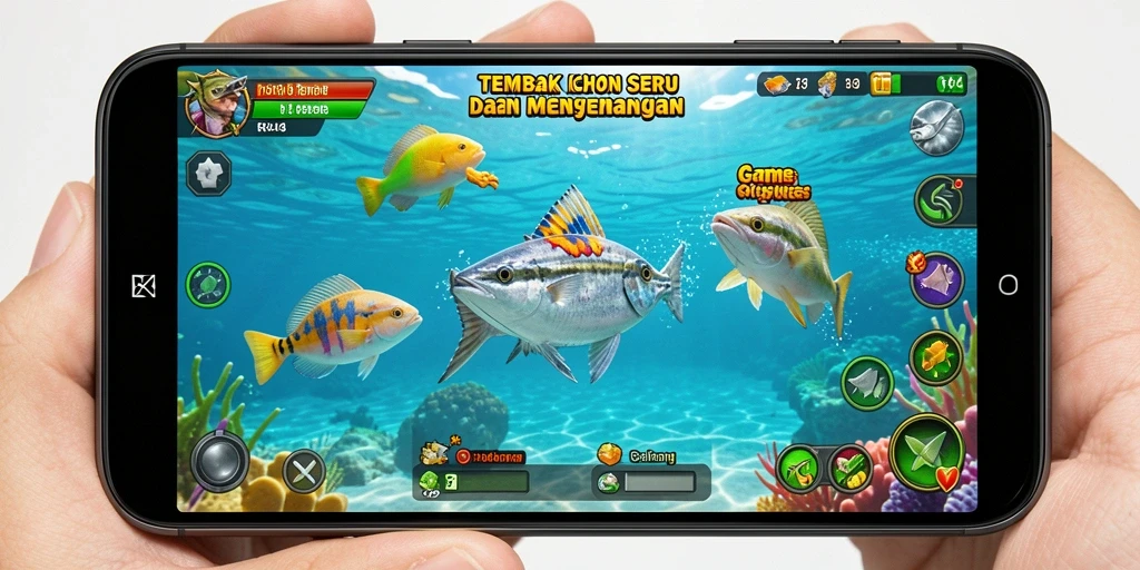 Tangkapan layar gameplay Tembak Ikan yang menarik dan penuh aksi.