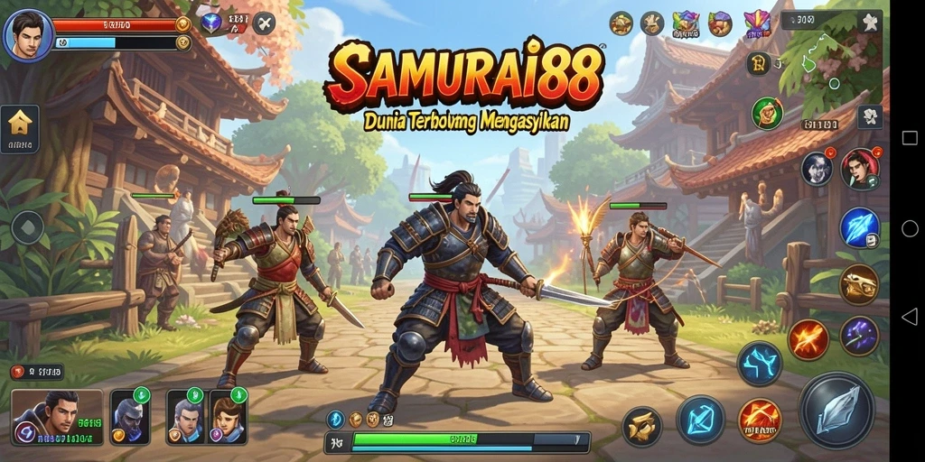 Screenshot gameplay <strong>SAMURAI88</strong> menampilkan petualangan seru di dunia Open World.