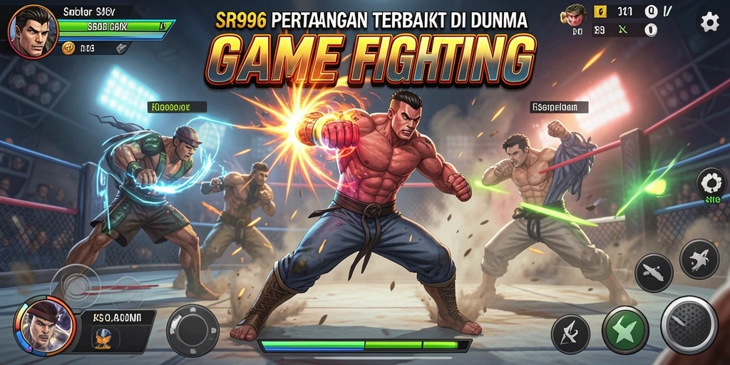 Tampilan gameplay SR996 yang menampilkan pertarungan seru antara karakter.
