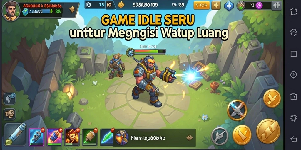 Tampilan gameplay V89 dengan karakter yang sedang beraksi.